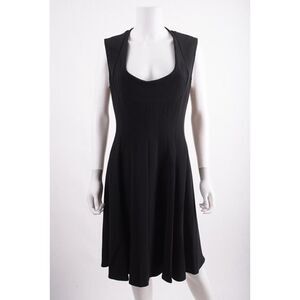 Calvin Klein Collection Womens A-line Dress Sz 8 IT 44 Black Sleeveless NWOT